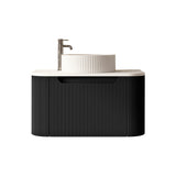 Rome 750mm Wall-Hung Cabinet - Matt Black