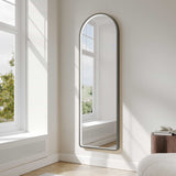 Saga 500×1600mm Freestanding LED Arch Mirror - Gun Metal
