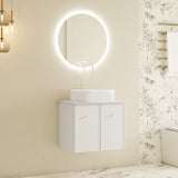 Seattle 600mm Wall-Hung Cabinet - Matt White