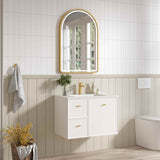 Seattle 750mm Wall-Hung Cabinet - Matt White