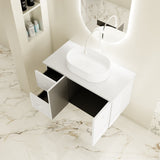 Seattle 900mm Wall-Hung Cabinet - Matt White