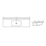 Seattle 1500mm Wall-Hung Cabinet - Matt White
