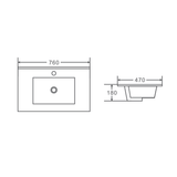 Paris 750mm Wall-Hung Vanity - Walnut Woodmatt