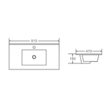 BIANCA 900mm PVC Freestanding Vanity (LHD)