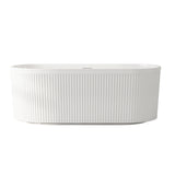 Tyler Freestanding Fluted Bathtub – Gloss White