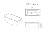Venice Freestanding Bathtub - Gloss White