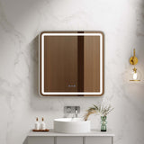Venus 600×750 / 750×900 / 1200×750mm LED Rectangular Mirror – Brushed Nickel Frame