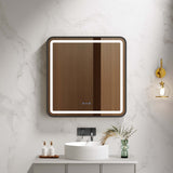 Venus 600×750 / 750×900 / 1200×750mm LED Rectangular Mirror – Matt Black Frame