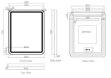Venus 600×750 / 750×900 / 1200×750mm LED Rectangular Mirror – Matt Black Frame