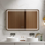 Venus 600×750 / 750×900 / 1200×750mm LED Rectangular Mirror – Gun Metal Frame