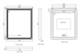 Venus 600×750 / 750×900 / 1200×750mm LED Rectangular Mirror – Matt Black Frame