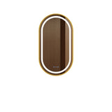 Venus 500×900mm LED Oval Mirror – Brushed Gold Frame