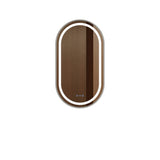 Venus 500×900mm LED Oval Mirror – Brushed Nickel Frame