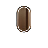 Venus 500×900mm LED Oval Mirror – Matt Black Frame