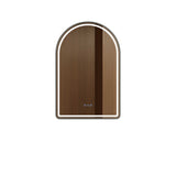 Venus 600×900mm LED Arch Mirror– Gun Metal Frame