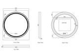 Venus 600/750/900mm LED Round Mirror – Brushed Gold Frame