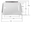 Square Tray - Stainless Steel