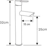 Pacifica Bella Basin Mixer Tall - Brushed Gold