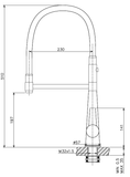 Noosa Deluxe Pull-out Sink Mixer - Matt Black