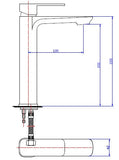 Eva Basin Mixer Tall - Gunmetal