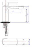 Eva Basin Mixer - Gunmetal