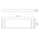 ZEN Series Glass Shelf – Matt Chrome