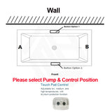 Broadway Ataud 1500/1700x800x600mm Rectangle Acrylic Freestanding Spa Bathtub