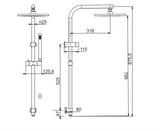 Ballina 250mm Combo Shower Set - Matt Black