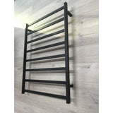 Heated Towel Rail 8 Bar Square - Matt Black