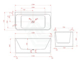 Broadway FS38 Spa Bath 1500x750x600mm Back To Wall Tub Slim Edge