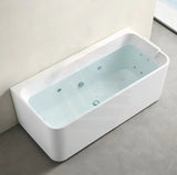 Broadway FS38 Spa Bath 1500x750x600mm Back To Wall Tub Slim Edge