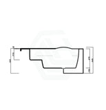 Broadway FS53 1290/1490x640mm Corner Spa Bathtub Acrylic