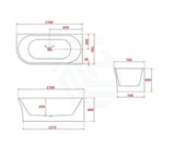 Broadway FS7 1500/1700x780x600mm Back to Wall Spa Bathtub Acrylic Left / Right Corner Available