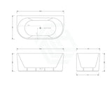 Broadway Mallorca Spa Bath 1500x750 / 1700x800x580mm Back To Wall Tub Variant Colour Available
