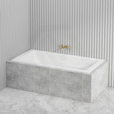 Broadway Alpha Bath 1490/1700/1800mm Rectangle Acrylic Drop In Bathtub Gloss White With Non-slip Base & Tiling Bead Available