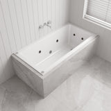 Broadway Alpha B Spa Bath With Non-slip Base & Tiling Bead 1490/1700/1800x750x470mm Rectangula Drop-in Tub Shower Screen Friendly