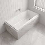 Broadway Alpha Bath 1490/1700/1800mm Rectangle Acrylic Drop In Bathtub Gloss White With Non-slip Base & Tiling Bead Available