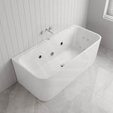 Broadway FS38 Spa Bath 1500x750x600mm Back To Wall Tub Slim Edge