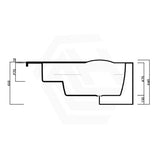 Broadway FS53 1290/1490x640mm Corner Bathtub Acrylic
