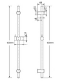 Coral Shower Rail - Brushed Nickel