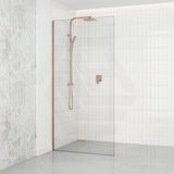 900/1000/1200x2000mm Frameless Shower Screen Single Door Fixed Panel 10mm Glass Variant Colour Channel