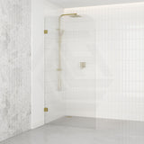 800/900/1000/1100/1200x2100mm Frameless CURVED Corner Shower Screen Single Door Fixed Panel Fluted Glass with Variant Colour U Brackets