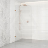 800/900/1000/1100/1200x2100mm Frameless CURVED Corner Shower Screen Single Door Fixed Panel Fluted Glass with Variant Colour U Brackets