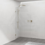 800/900/1000/1100/1200x2100mm Frameless CURVED Corner Shower Screen Single Door Fixed Panel Fluted Glass with Variant Colour U Brackets