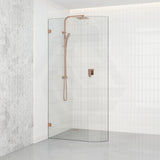 900/1000/1100x2100mm Frameless EDGE CURVED Shower Screen Single Door Fixed Panel 10mm Glass Variant Colour Brackets