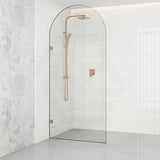 900/1000x2200mm Arch Frameless Shower Screen Fixed Panel Tempered Glass Variant Colour