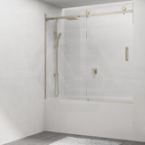 1450-1800x1600mm Bathtub Sliding Shower Screen Wall to Wall Frameless Square Handle Variant Colour