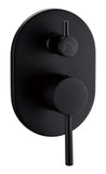 Coral II Shower & Bath Mixer Diverter  - Matt Black