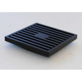 Square Grate Floor Waste Matt Black - 123mm x 123mm
