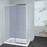 From 1400 to 2250mm L Shape Shower Screen Semi-frameless Double Sliding Door Chrome Fittings 6mm Glass 2000mm Height